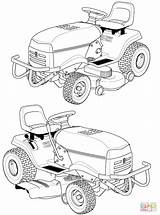 Coloring Pages Lawn Mower Husqvarna Riding Combine Printable Drawing Popular sketch template