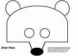 Bear Mask Template Printable Decorate Ready Getting sketch template