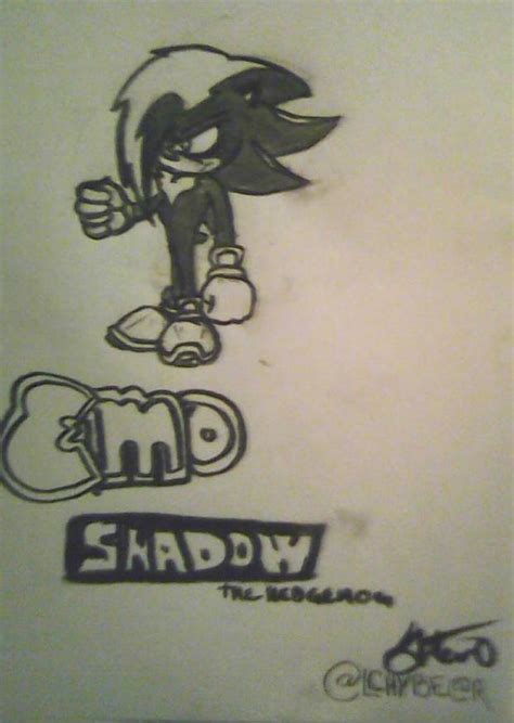 shadow is emo sonic the hedgehog fan art 7612436 fanpop