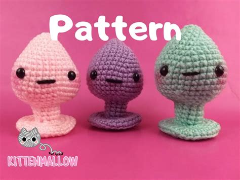 sex toy butt plug amigurumi pattern crochet pattern etsy
