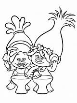 Trolls Coloring Pages Print sketch template