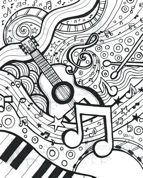 musical coloring pages  adults  getcoloringscom  printable