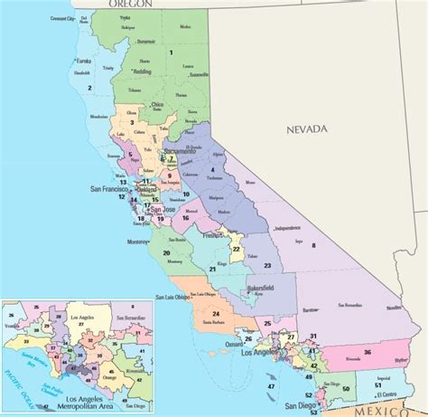 25 california congressional districts map online map