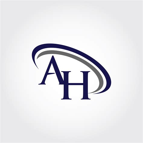 monogram ah logo design  vectorseller thehungryjpeg