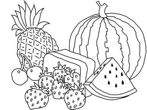 summer fruit coloring page  printable coloring pages