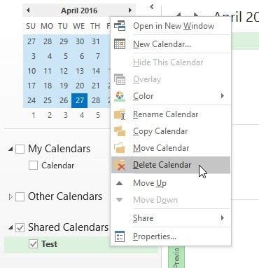 methods  delete recover calendar  outlook