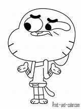 Gumball Coloring Pages Amazing Cartoon Cholo Color Print Network Kids Printable Drawing Drawings Clarence Fun Template Visit Getdrawings рисунки Getcolorings sketch template