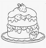 Coloring Pages Cupcake Strawberry Cake Dessert Birthday Cute Printable Happy Food Kitty Kids Sweets Hello Colouring Color Drawing Shortcake Sheets sketch template