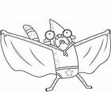 Rigby Superhero Coloring Pages sketch template