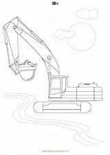 Mecanic Bulldozer Shovel Pelleteuse Pelle Mécanique sketch template