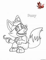 Foxy Fnaf Coloring Pages Cute Printable Sheet Color Print Sheets Freddy Nights Fun Five Getcolorings Getdrawings Bonnie Book Super Popular sketch template