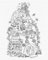 Coloring Fairy House Cute Transparent Clipart Clipartkey sketch template