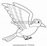 Flying Bird Goldfinch Coloring Children Shutterstock Stock Search sketch template