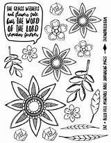 Bible Journaling Printable Pages Journal Verses Coloring Floral sketch template