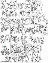 Blessed Coloring They Mourn Beatitudes Pages Mount Persecuted Sermon Kids Righteousness Sunday School sketch template