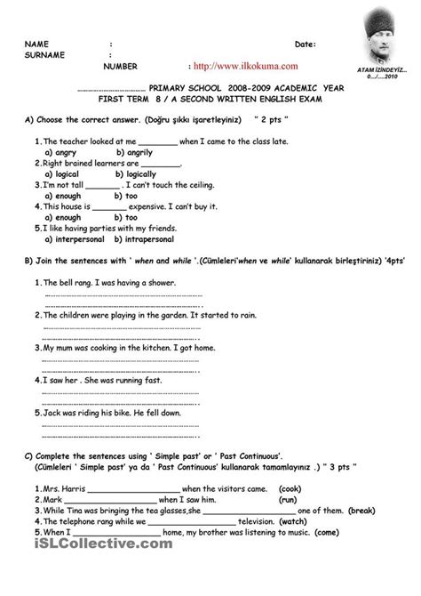 englishlinxcom english worksheets language worksheets initial test