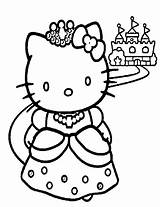 Coloring Kitty Pages Hello Ballerina Princess Library Clipart Painting Kids sketch template