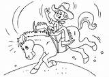 Cowboy Caballo Vaquero Pferd Coloriage Paard Ausmalbilder Kleurplaat Cheval Malvorlage Pferde Imprimir Colorier Tinker Exotique Kleurplaten Educima sketch template