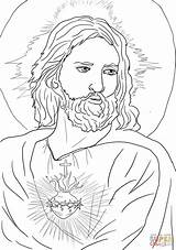 Supercoloring Sacro Ausmalbilder Dibujar Gesu Jezusa Sagrado Gesù Corazon Kolorowanki Serce Jesu sketch template