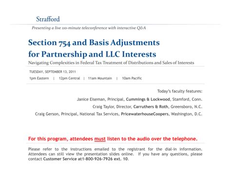 section   basis adjustments  partnership  llc interests