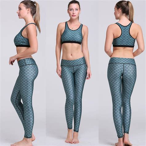 2019 Fashion Printing Yoga Suit Sexy Slim Women Girls Set