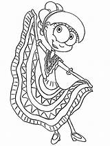 Mexican Coloring Pages Culture Drawing Dress Template Getdrawings Color sketch template