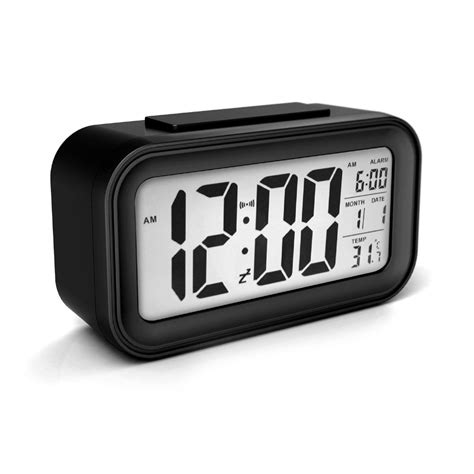 alarm clock large led display digital alarm snooze light activated