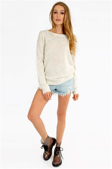 zig rib sweater  ivory ribbed sweater sweaters clothes