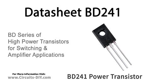 bd npn power transistor datasheet