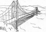 Golden Gate Bridge Coloring Pages Template sketch template