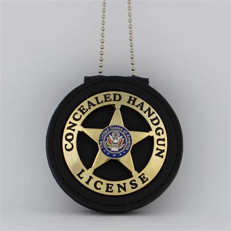 concealed handgun license emblem marshal style metal badge