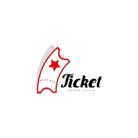 ticket logo vector premium