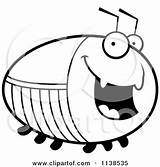 Cockroach Cartoon Chubby Outlined Happy Clipart Thoman Cory Coloring Vector Angry 2021 sketch template