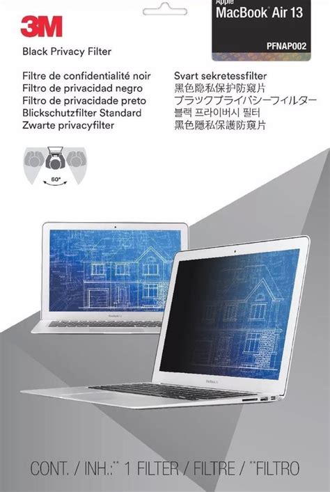 black privacy filter screen protector  apple macbook air  pfnap  ebay