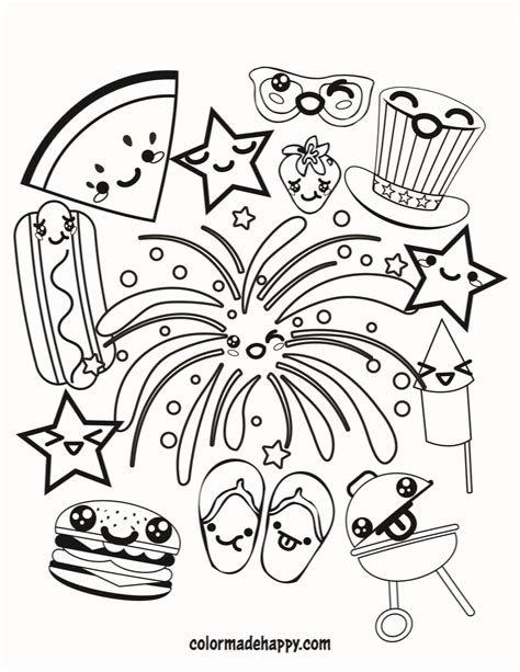 fourth  july coloring pages home design ideas
