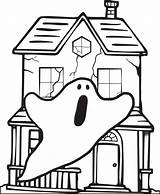 Haunted Coloring House Kids Halloween Drawing Simple Pages Printable Houses Cartoon Easy Print Sheets Ghost Drawings Getdrawings Printables Colour Scary sketch template