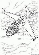Coloring Futuristic Pages Vehicles Jet Mini Plane sketch template