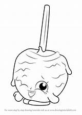 Shopkins Candy Coloring Pages Apple Drawing Draw Colouring Kids Visit Printable Step sketch template