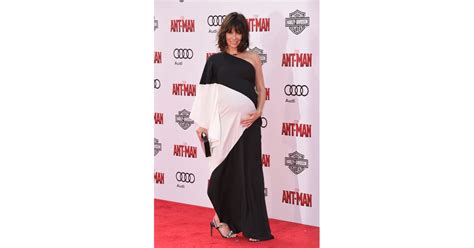 Pregnant Evangeline Lilly At Ant Man Premiere Photos