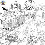 Coloring Pages Halloween Thomas Printable Train Kids James Tank Engine Trains Colouring Color Friends Children Adults Detailed Getcolorings Print Cute sketch template