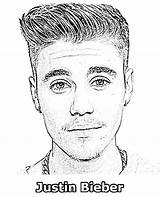 Coloring Bieber Topcoloringpages Famous Justinbieber sketch template