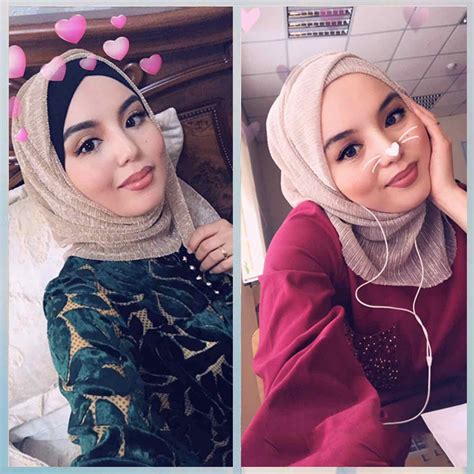 2019 Hijab Turban Muslim Jilbab Abaya Caps Kopftuch Scarf Headscarf