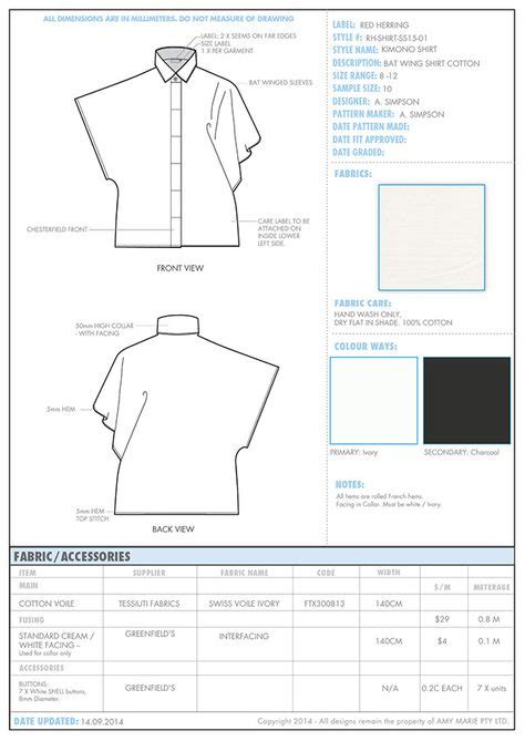 specs sheet  behance  images fashion design illustration fashion design design process