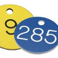 numbered tags