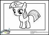 Twilight Sparkle Pony Coloring Little Pages Young sketch template