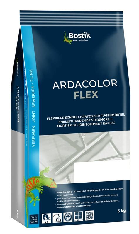 bostik ardacolor flex voegmiddel zak kg donkergrijs pontmeyer