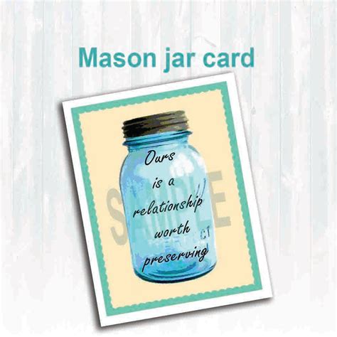 mason jar greeting card printable  birthday