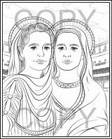 Coloring Felicity Perpetua Saints Pages sketch template