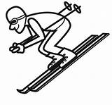 Skispringer Ausmalen Ausmalbild Malen Malvorlage Esquiar sketch template
