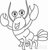Lobster Outline Clipart Cute Marine Life Drawing Animals Clip Getdrawings Search Classroomclipart Visit sketch template